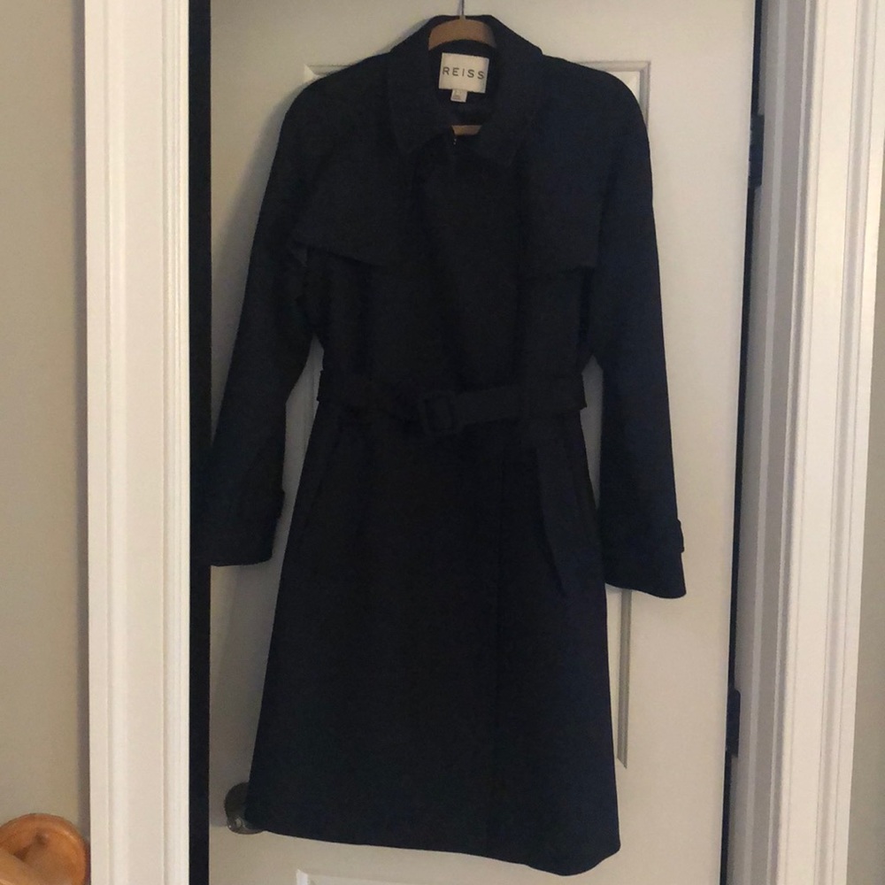 Reiss Julia Wool Blend Trench Coat